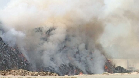 1295 Brasov. Incendiul de la groapa de gunoi nu a fost stins!