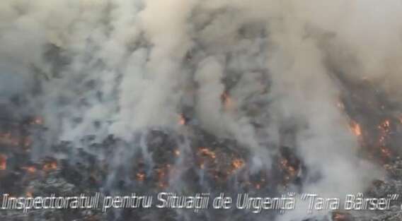 1381-568x313 Incendiul de la groapa de gunoi Brasov continua si dupa 5 zile