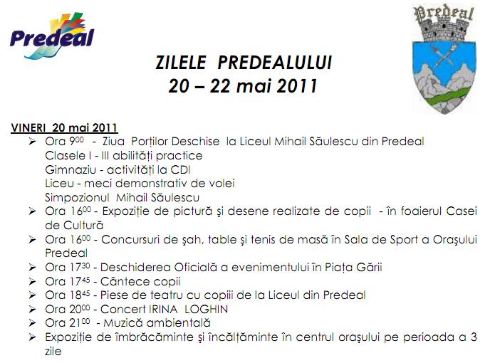 1207 Zilele Predealului, 21-24 mai