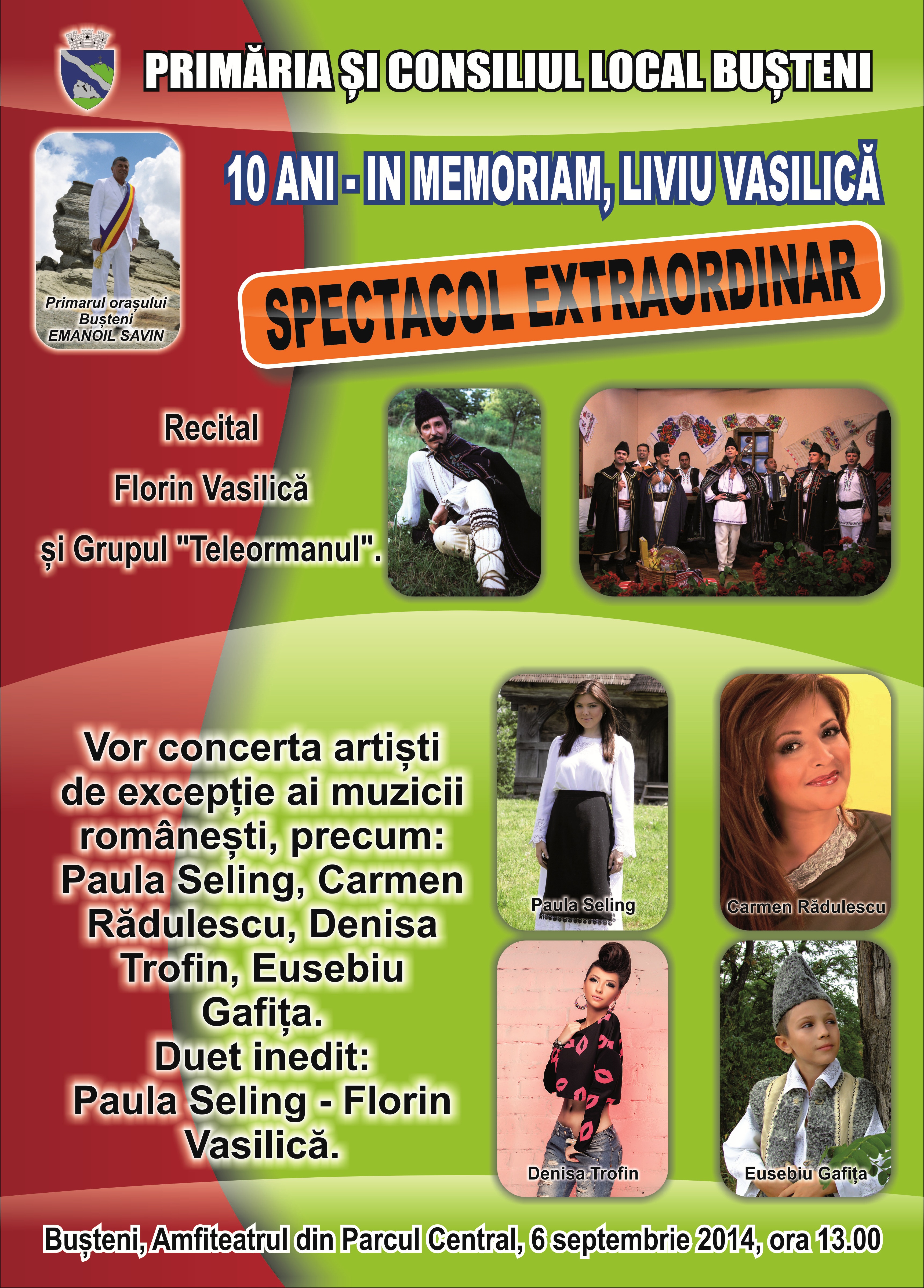 Concert Turneul național “In memoriam, Liviu Vasilică” aduce mari vedete pe scena din Bușteni