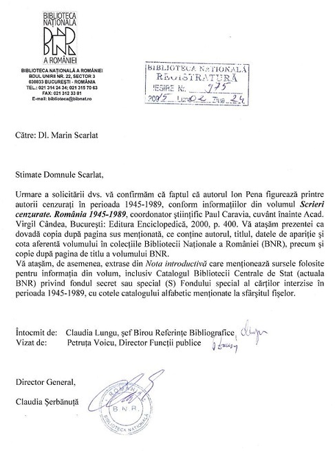 1Untitled Marin Scarlat - "In Memoriam: Ion Pena, scriitorul interzis"
