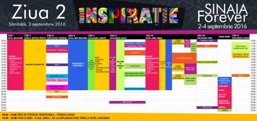 Program-ZIUA-2 PROGRAM complet Festivalul Sinaia Forever 2016: Descoperă! Învață! Inspiră!